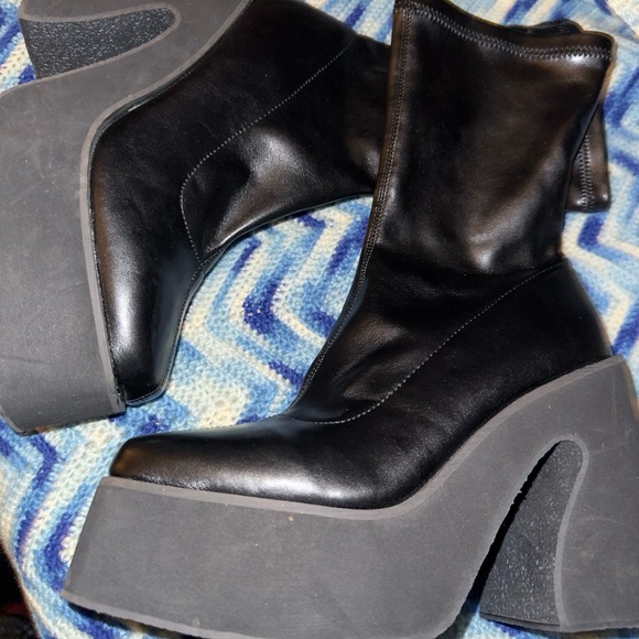 Chunky heel platform ankle boots - Picture 5 of 5